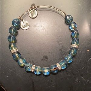 Blue/green charm Alex and ani bracelet